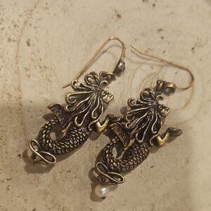 Gold Mermaid Earrings